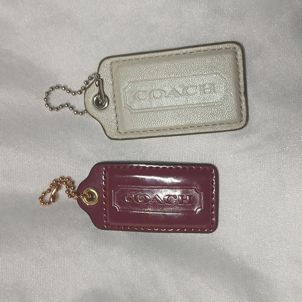 2PCS Coach Red and Gray Tags